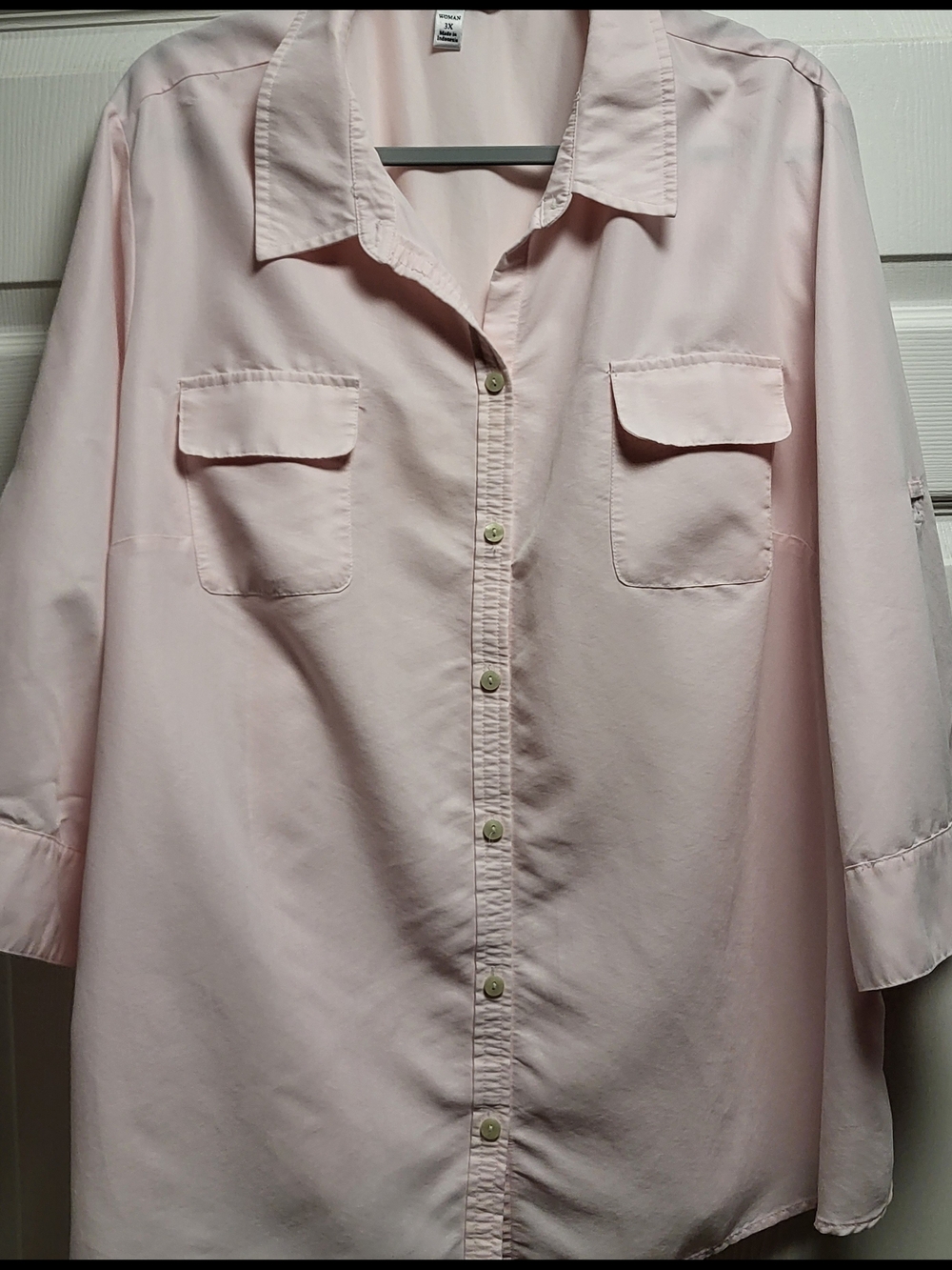 Light Pink WoMen's Button-Up Shirt
